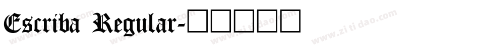 Escriba Regular字体转换